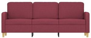 Sofa 3-osobowa, winna czerwieÅ, 180 cm,tapicerowana tkaninÄ