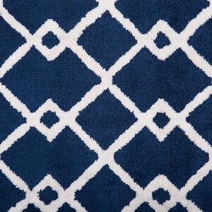 Prostokątny dywan 160 x 230 cm geometryczny wzór niebieski Serres Beliani