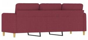 Sofa 3-osobowa, winna czerwieÅ, 180 cm,tapicerowana tkaninÄ