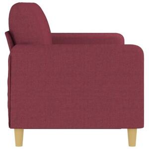 Sofa 3-osobowa, winna czerwieÅ, 180 cm,tapicerowana tkaninÄ