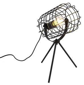Industrialna lampa stołowa trójnóg czarna 40cm - Bliss Vefa Oswietlenie wewnetrzne