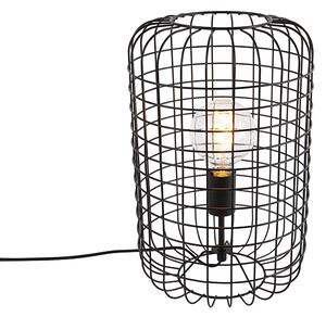 Industrialna lampa stołowa czarna 40cm - Bliss Vefa Oswietlenie wewnetrzne
