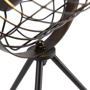 Industrialna lampa stołowa trójnóg czarna 40cm - Bliss Vefa Oswietlenie wewnetrzne