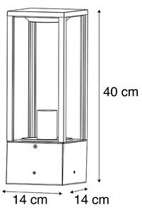 Zewnetrzna Stojąca lampa zewnętrzna czarna 40 cm ze szpicem i tuleją kablową - Charlois Oswietlenie zewnetrzne