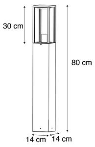 Zewnetrzna Przemysłowa lampa zewnętrzna czarna 80 cm IP44 - Charlois Oswietlenie zewnetrzne