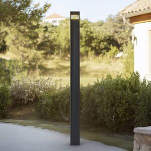 Lampa zewnętrzna LED Lucande Tavion, 230 cm, antracyt, IP65 Tavion, czarny, aluminium, nowoczesny