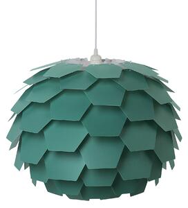 Lampa wisząca okrągła plastikowa geometryczna zielona duża Segre Beliani