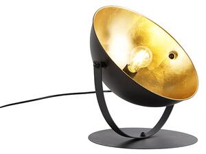 Przemysłowa lampa stołowa czarna ze złotem regulowana 39,2 cm - Magnax Oswietlenie wewnetrzne