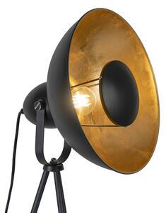 Lampa podłogowa czarna ze złotym trójnóg 154.4cm - Magnax Eco Oswietlenie wewnetrzne
