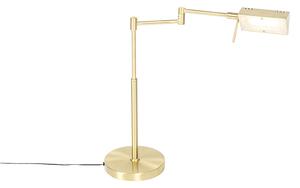 Designerska lampa stołowa złota LED ściemniacz dotykowy - Notia Oswietlenie wewnetrzne