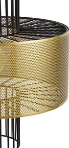 Designerska lampa wisząca złota z czarnym 30cm - Tess Oswietlenie wewnetrzne