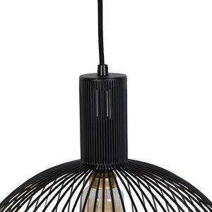 Designerska lampa wisząca czarna 40cm - Wire Dos Oswietlenie wewnetrzne