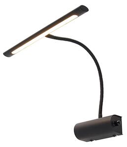 Designerski Kinkiet / Lampa scienna czarny 32 cm z diodą LED ze ściemniaczem - Tableau Oswietlenie wewnetrzne