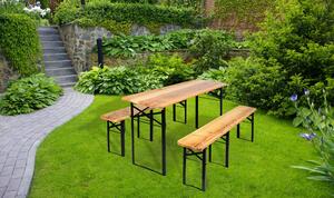 Zestaw piwny ogrodowy stół 170 cm + 2 ławki