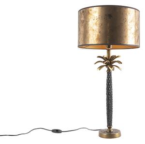 Lampa stołowa Art Deco brąz z kloszem z brązu 35 cm - Areka Oswietlenie wewnetrzne