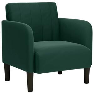 Sofa fotel z podÅokietnikami ciemnozielony 54 cm aksamit
