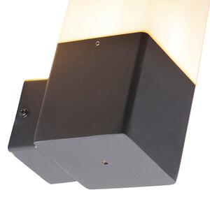 Zewnetrzna Kinkiet / Lampa scienna zewnętrzny czarny szkło matowe - Denmark Oswietlenie zewnetrzne