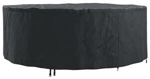 Pokrowiec na meble ogrodowe oksford 600d, wodoodporny i odporny na uv, czarny, okrągły 244x244x71 cm