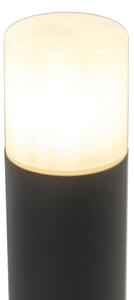 Zewnetrzna Nowoczesna zewnętrzna lampa stojąca czarna klosz mleczny 30cm - Odense Oswietlenie zewnetrzne