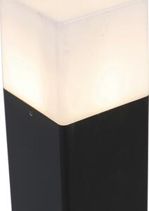 Zewnetrzna Nowoczesna lampa zewnętrzna 70cm czarna klosz matowy - Denmark Oswietlenie zewnetrzne