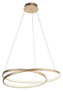Designerska lampa wisząca złota 72cm LED ściemnialna - Rowan Oswietlenie wewnetrzne