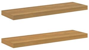 Nowoczesna półka Ścienna z materiału drewnopochodnego, brązowa, 90 cm