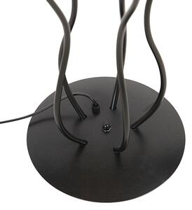 Designerska lampa podłogowa czarna 5-punktowa - Wimme Oswietlenie wewnetrzne