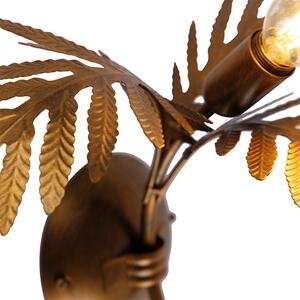 Vintage Kinkiet / Lampa scienna złoty 30cm - Botanica Oswietlenie wewnetrzne