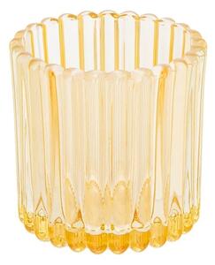 Altom Szklany świecznik na świeczkę Tealight, śr. 7,5 cm, żółty