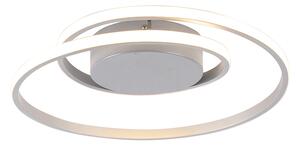 Designerski Plafon / Lampy sufitowe stal 3-stopniowe ściemnianie LED - Krula Oswietlenie wewnetrzne