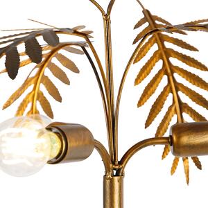 Vintage lampa podłogowa złota 3-źródła światła - Botanica Oswietlenie wewnetrzne