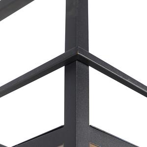 Przemysłowa lampa wisząca czarna z dużym stojakiem 4-punktowym - Cage Rack Oswietlenie wewnetrzne