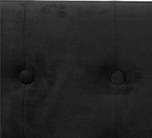 Pufa pikowana Adaline Black 76x38 cm