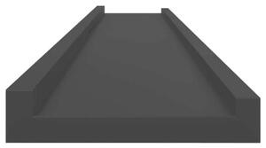 Półki ścienne, 4 szt., czarne, 115x9x3 cm