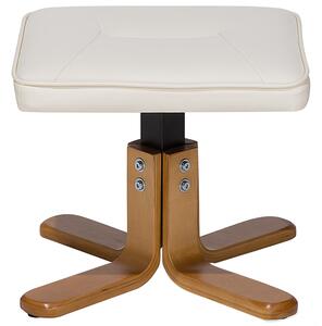 Fotel biurowy do masażu z wysokim oparciem ekoskóra podgrzewany beżowy Relaxpro Beliani