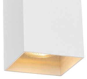 Designerski Kinkiet / Lampa scienna biały kwadrat - Sabbir Oswietlenie wewnetrzne
