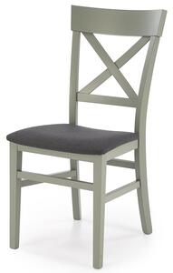 Drewniane krzesło szaro-zielone - Calabro