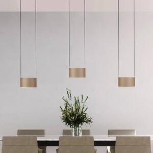 PURE Lampa wisząca Clipse, możliwość ściemniania, brązowy / mosiężny, salon / jadalnia, metal, nowoczesny