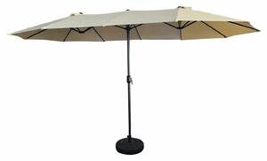 Potrójny beżowy parasol do ogrodu - Heberi