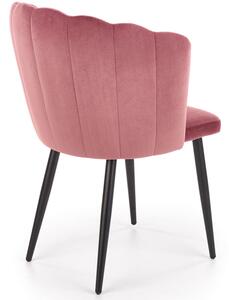 Fotelowe krzesło typ muszelka K386 - różowy