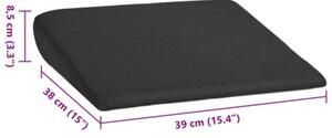 Poduszka na siedzisko czarny 39 x 38 x 8,5 cm pianka pu