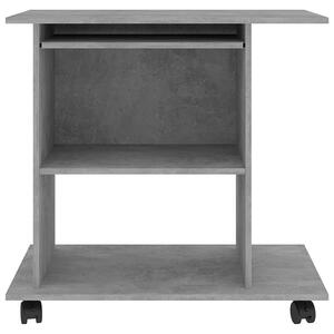 Loftowe biurko do pokoju na kółkach beton - Mexo