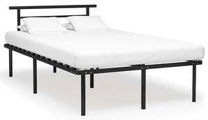 Czarne metalowe łóżko małżeńskie 140x200 cm - Mervex