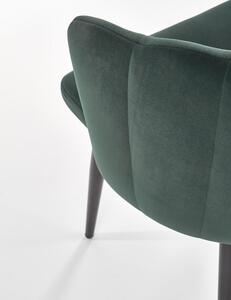 Fotelowe krzesło typ muszelka K386 - ciemnozielony