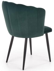 Fotelowe krzesło typ muszelka K386 - ciemnozielony