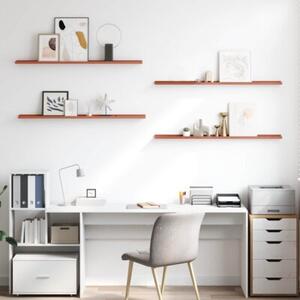 Drewniana półka Ścienna modularna czerwona z 4 półkami 115x9x3 cm