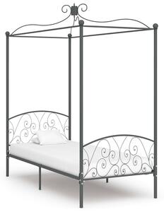 Szare pojedyncze łóżko metalowe 90x200 cm - Orfes