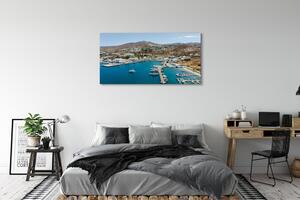 Obraz na płótnie Grecja Wybrzeże góry miasto