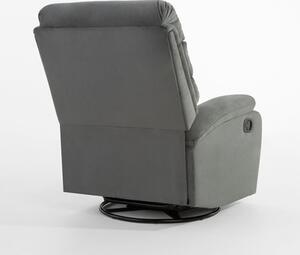 Fotel wypoczynkowy z funkcją relaks szary GLIXI