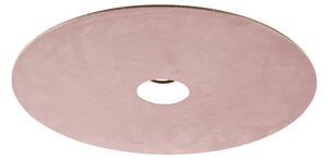 Klosz płaski welurowy różowy 45cm